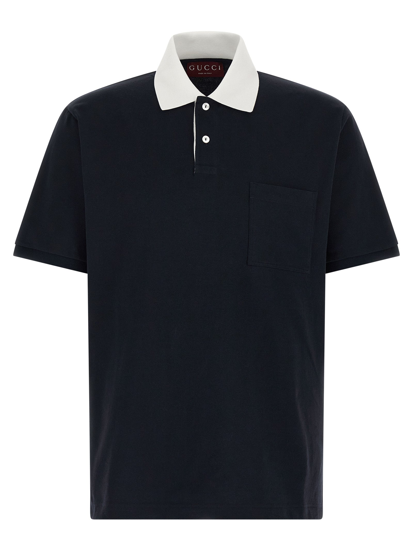 Gucci Blue Cotton Polo Shirt Gucci