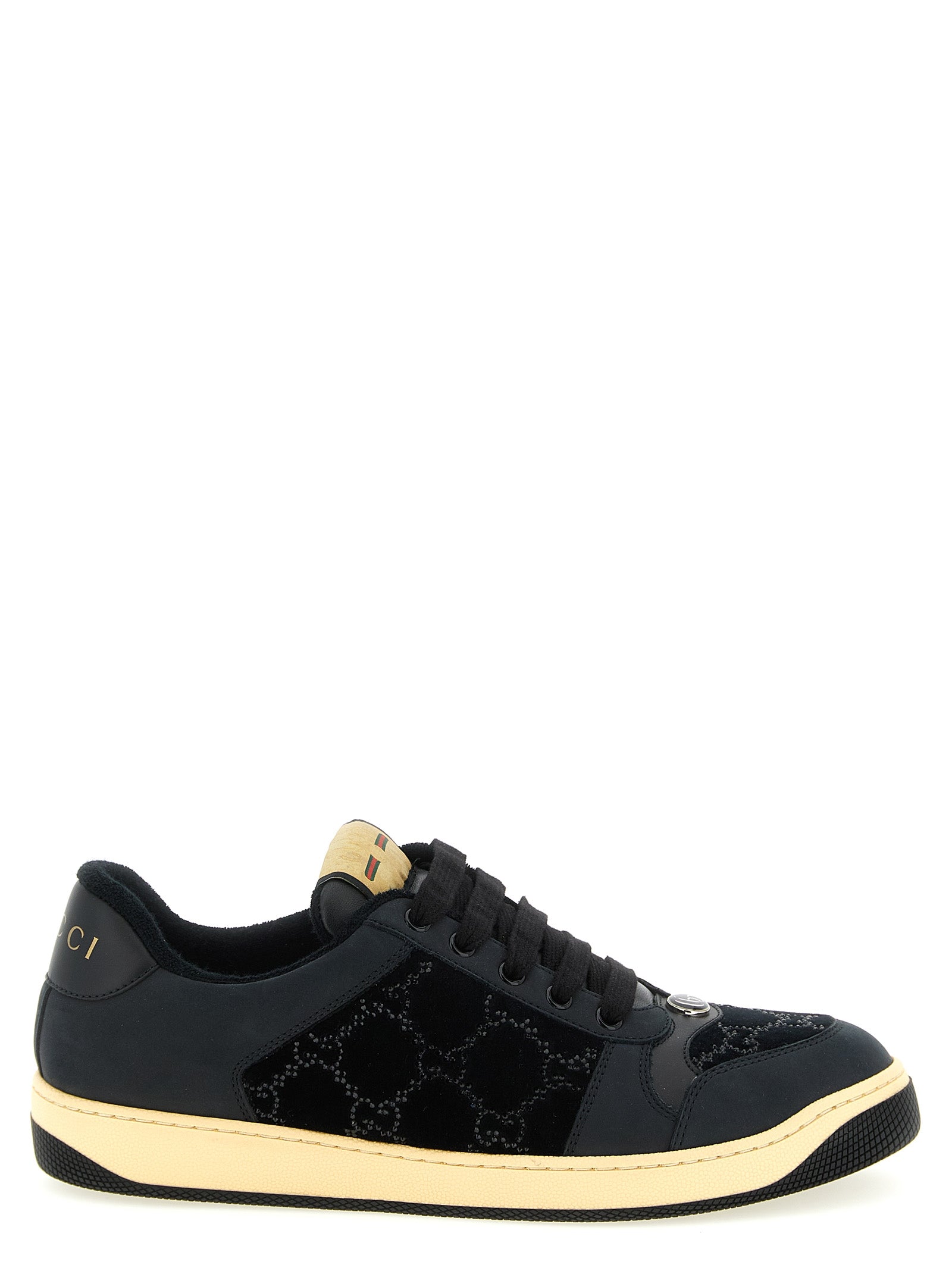 Gucci Black Cotton Low Top Sneakers Gucci
