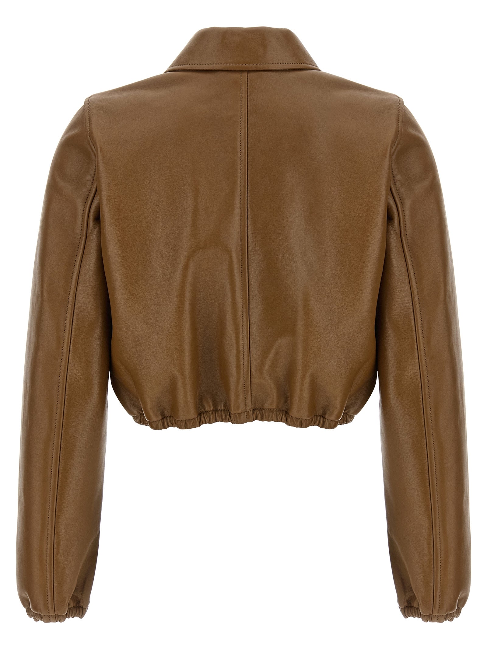 Gucci Beige Lamb Leather Leather Jacket Gucci