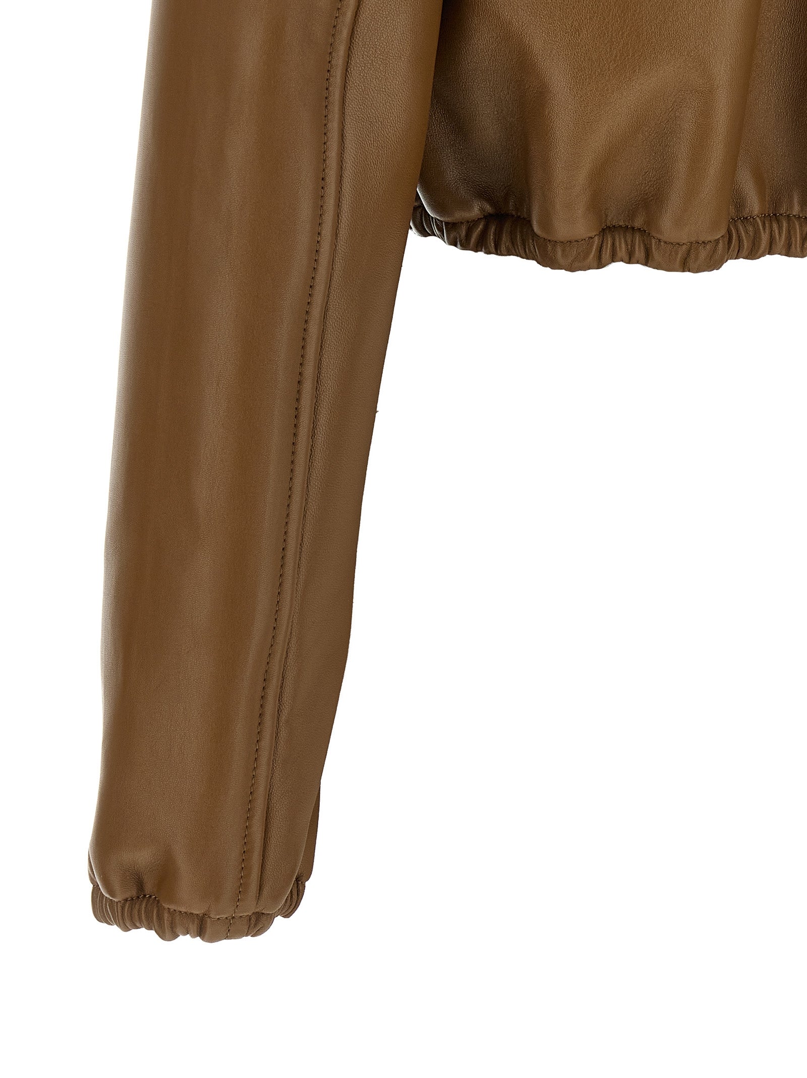 Gucci Beige Lamb Leather Leather Jacket Gucci