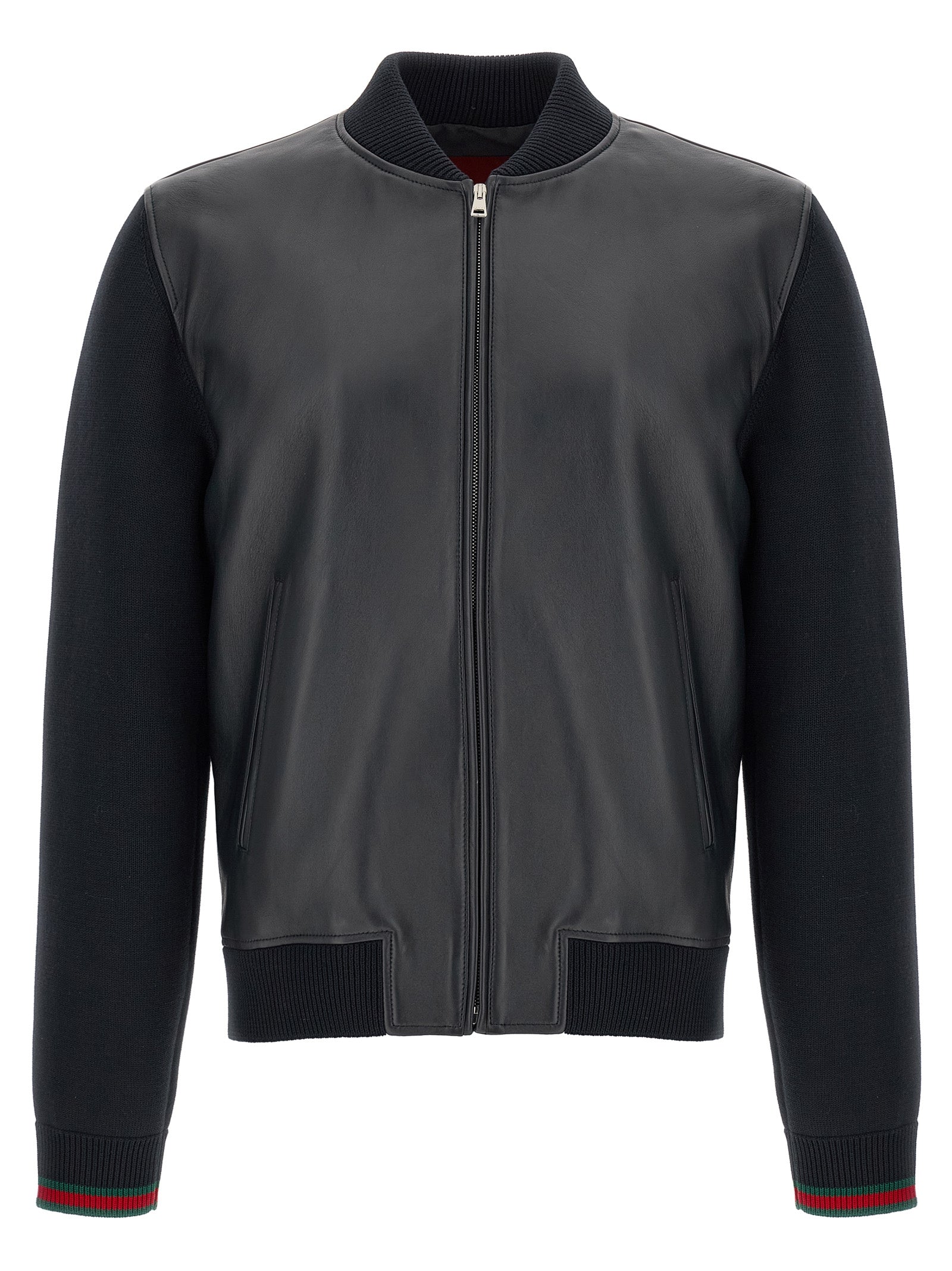Gucci Blue Lamb Leather Leather Jacket Gucci