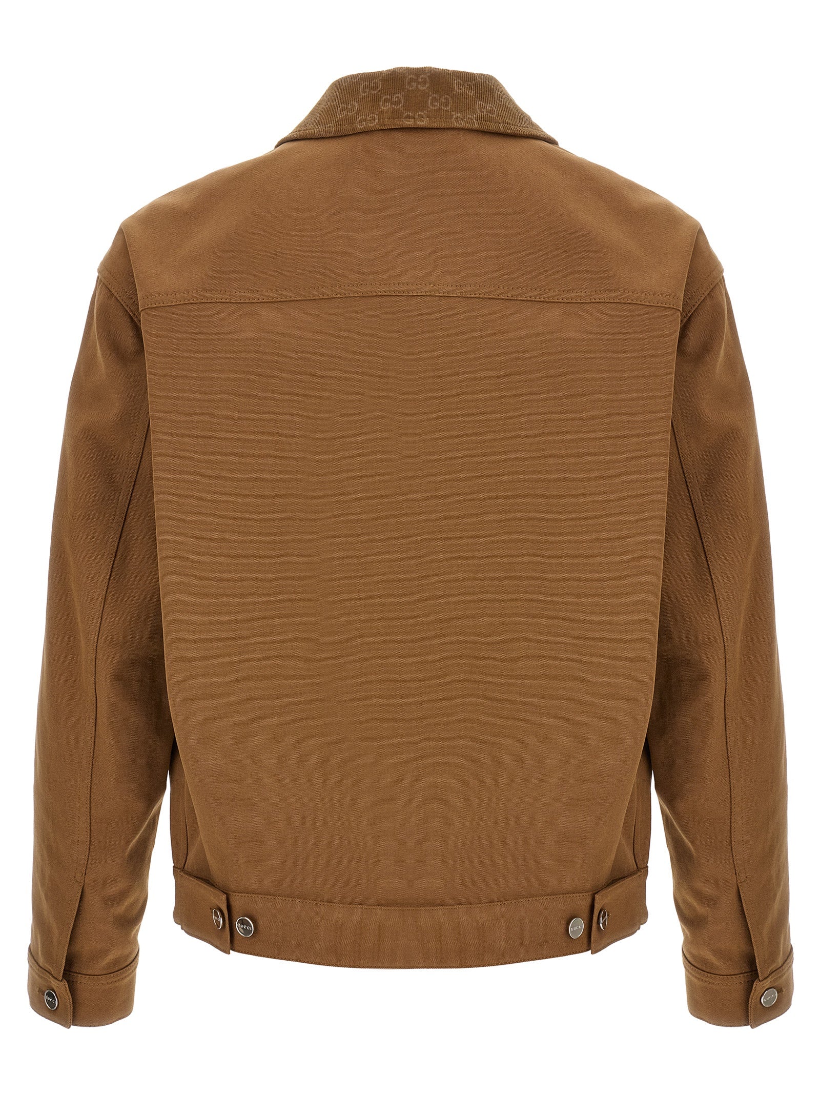 Gucci Brown Cotton Full-Length Jacket Gucci