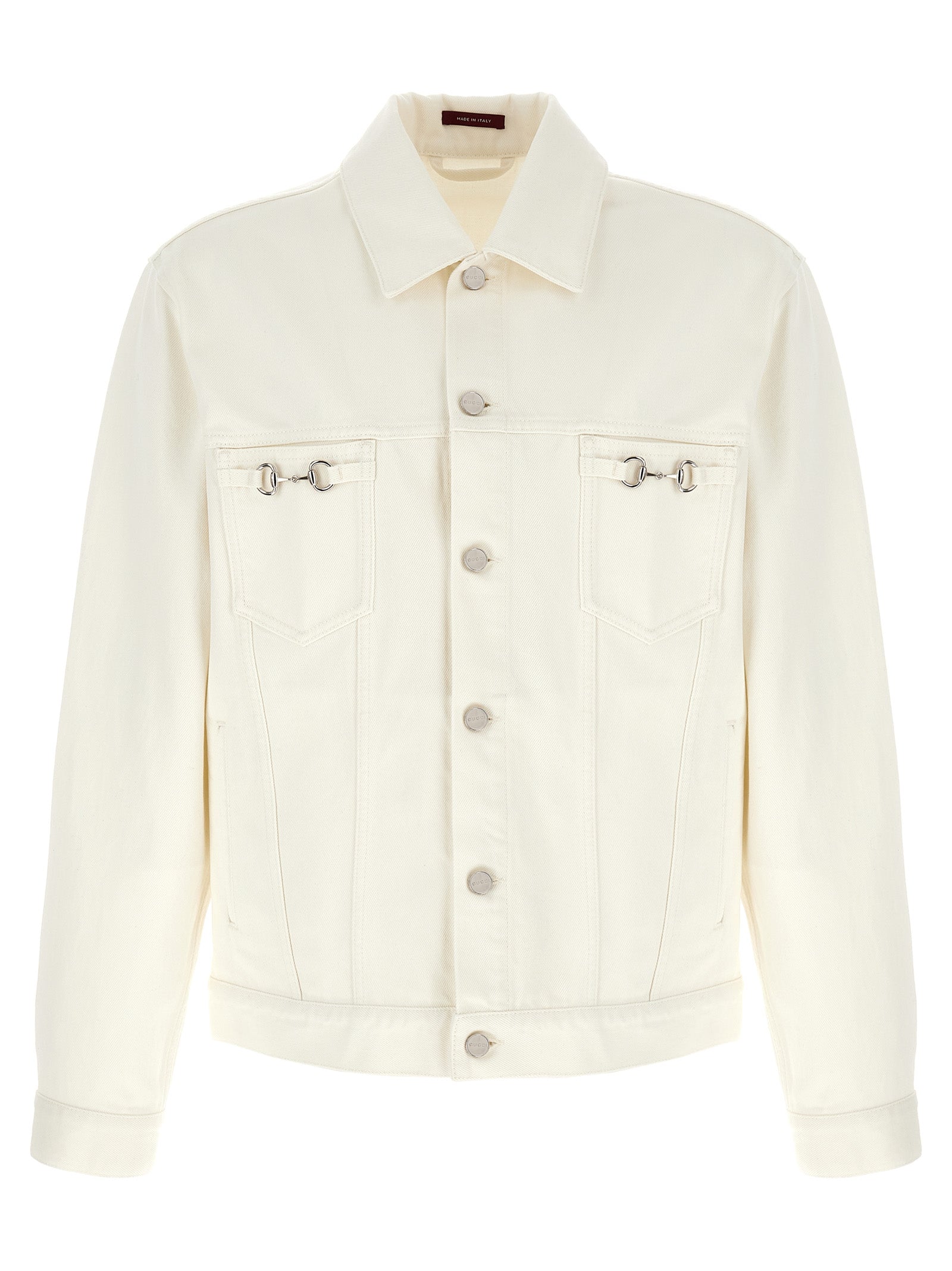 Gucci White Cotton Denim Jacket Gucci