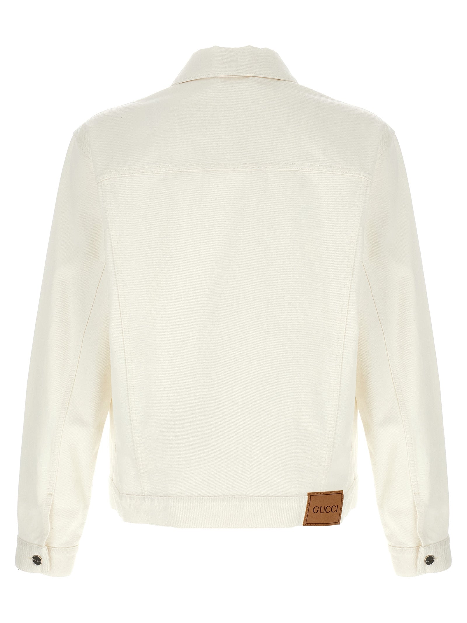 Gucci White Cotton Denim Jacket Gucci