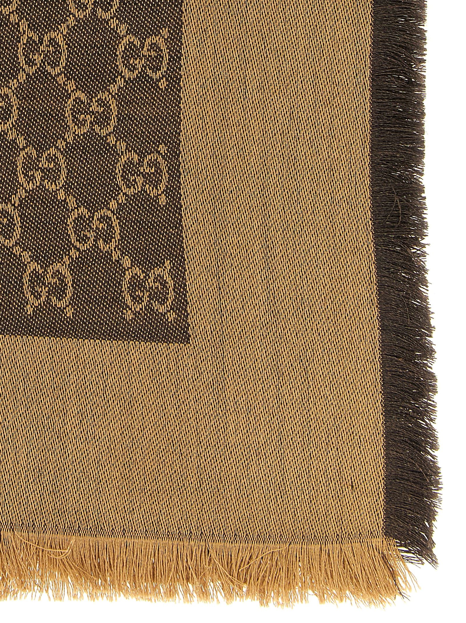 Gucci Brown Silk Scarf Gucci