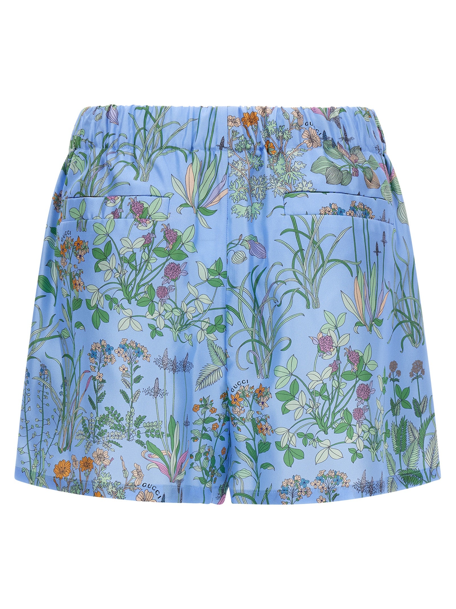 Gucci Blue Silk Bermuda Shorts Gucci