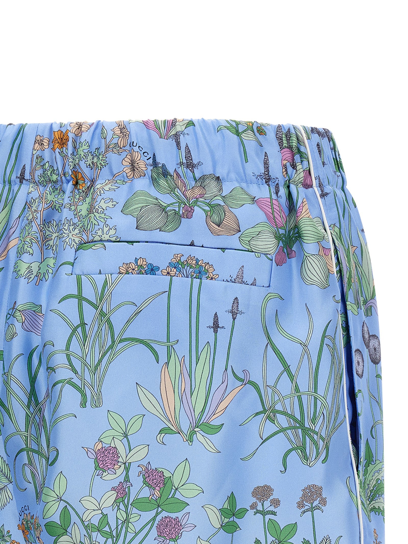 Gucci Blue Silk Bermuda Shorts Gucci
