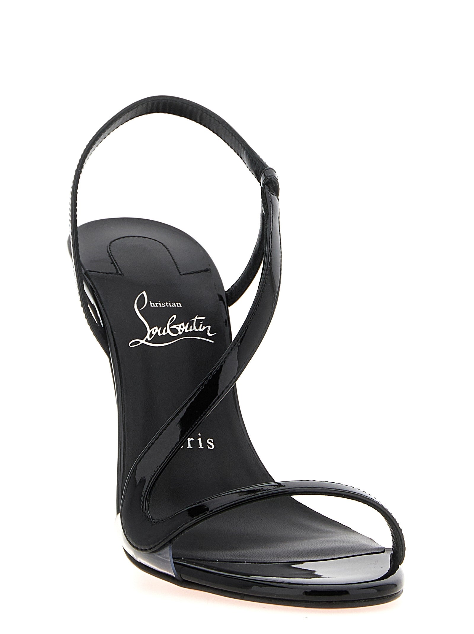 Christian Louboutin Black Calfskin Stiletto Heel Sandals Christian Louboutin