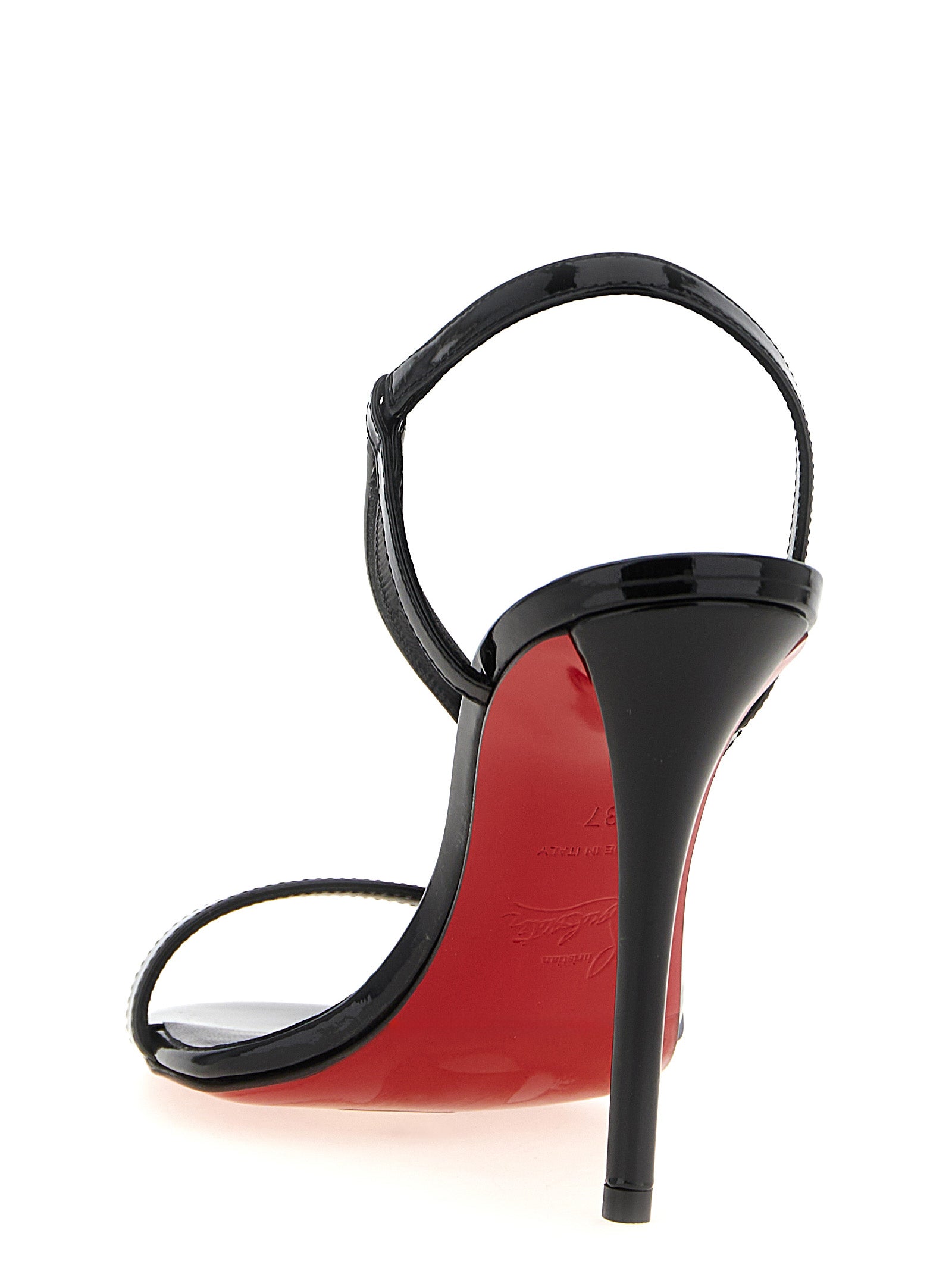 Christian Louboutin Black Calfskin Stiletto Heel Sandals Christian Louboutin