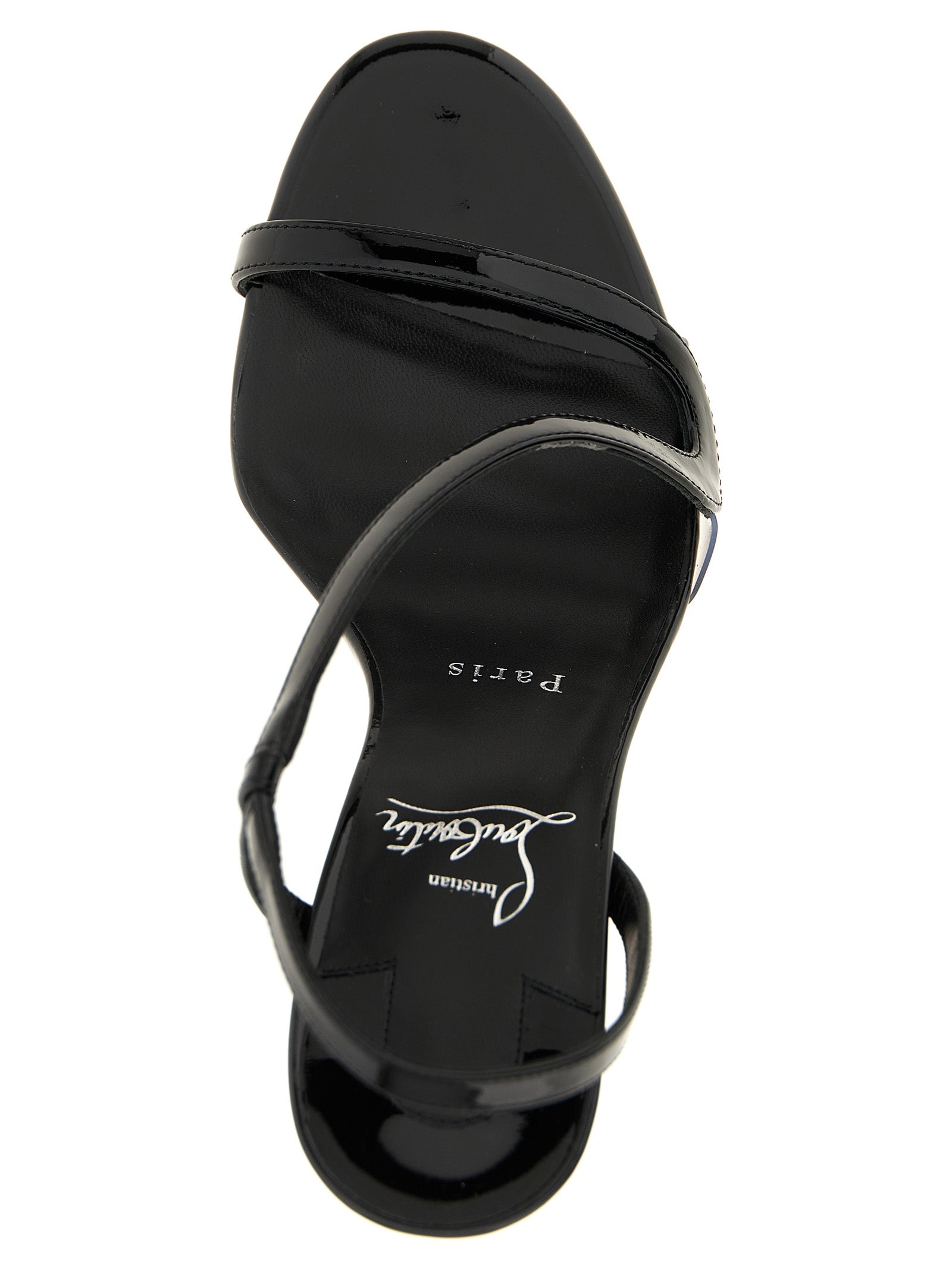 Christian Louboutin Black Calfskin Stiletto Heel Sandals Christian Louboutin