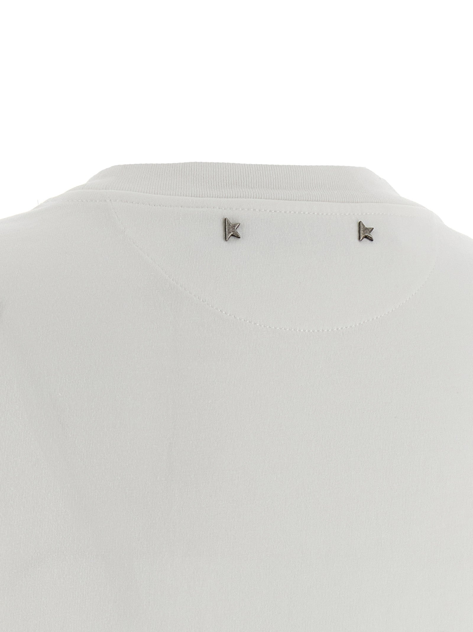 Golden Goose White Cotton T-Shirt Golden Goose