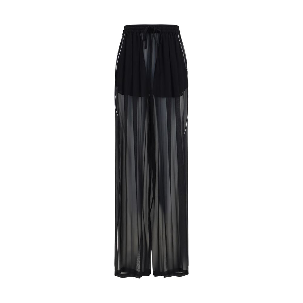 Dolce & Gabbana Black Silk Casual Pants Dolce & Gabbana