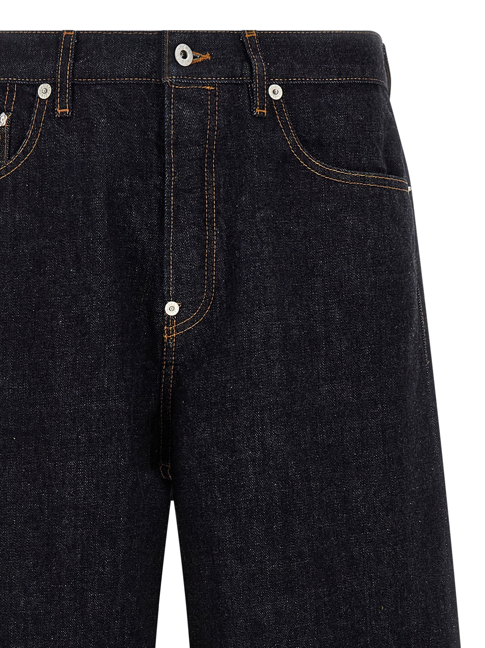 Kenzo Blue Cotton Straight-Leg Jeans Kenzo