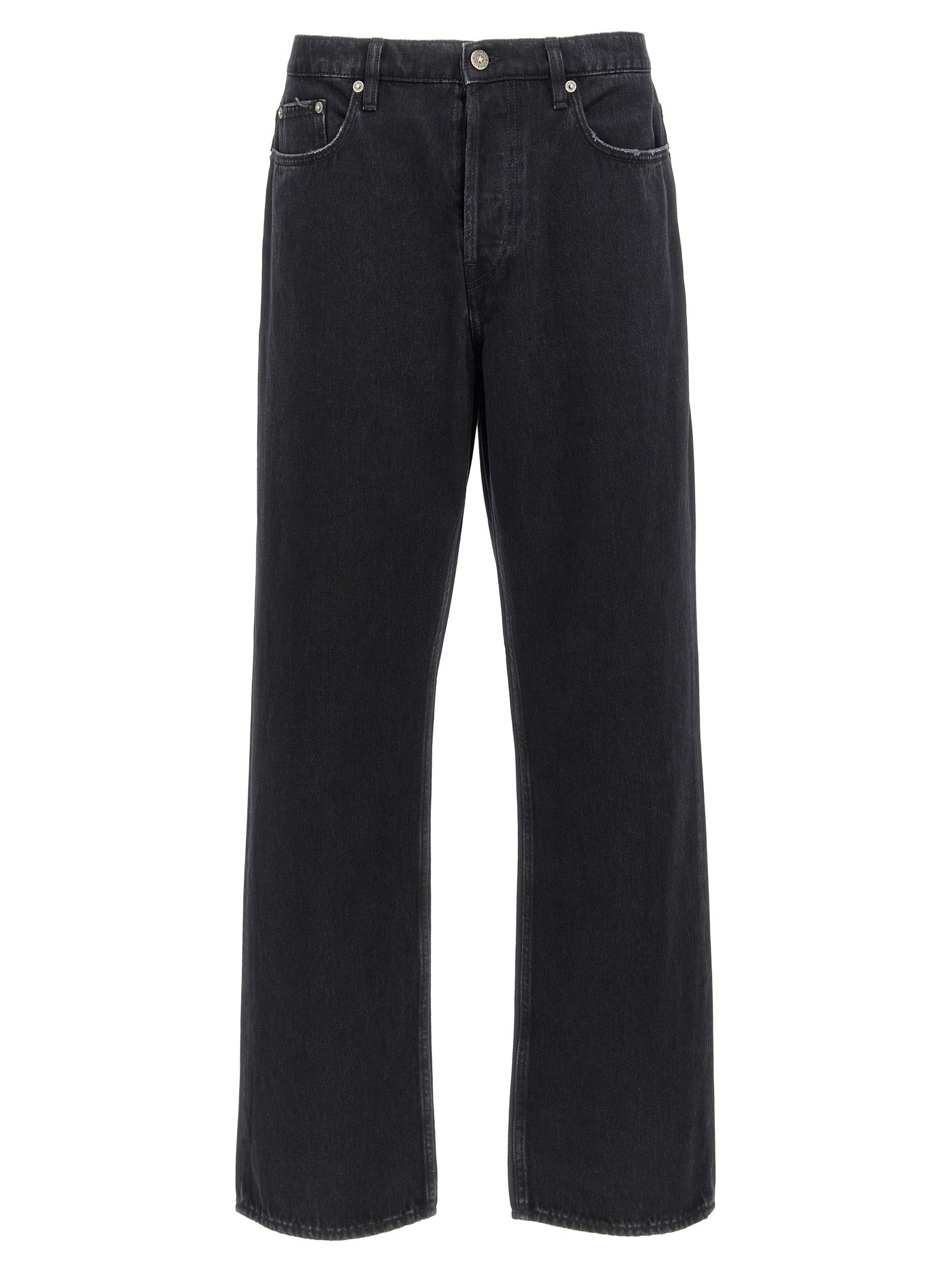 Golden Goose Black Cotton Straight-Leg Jeans Golden Goose