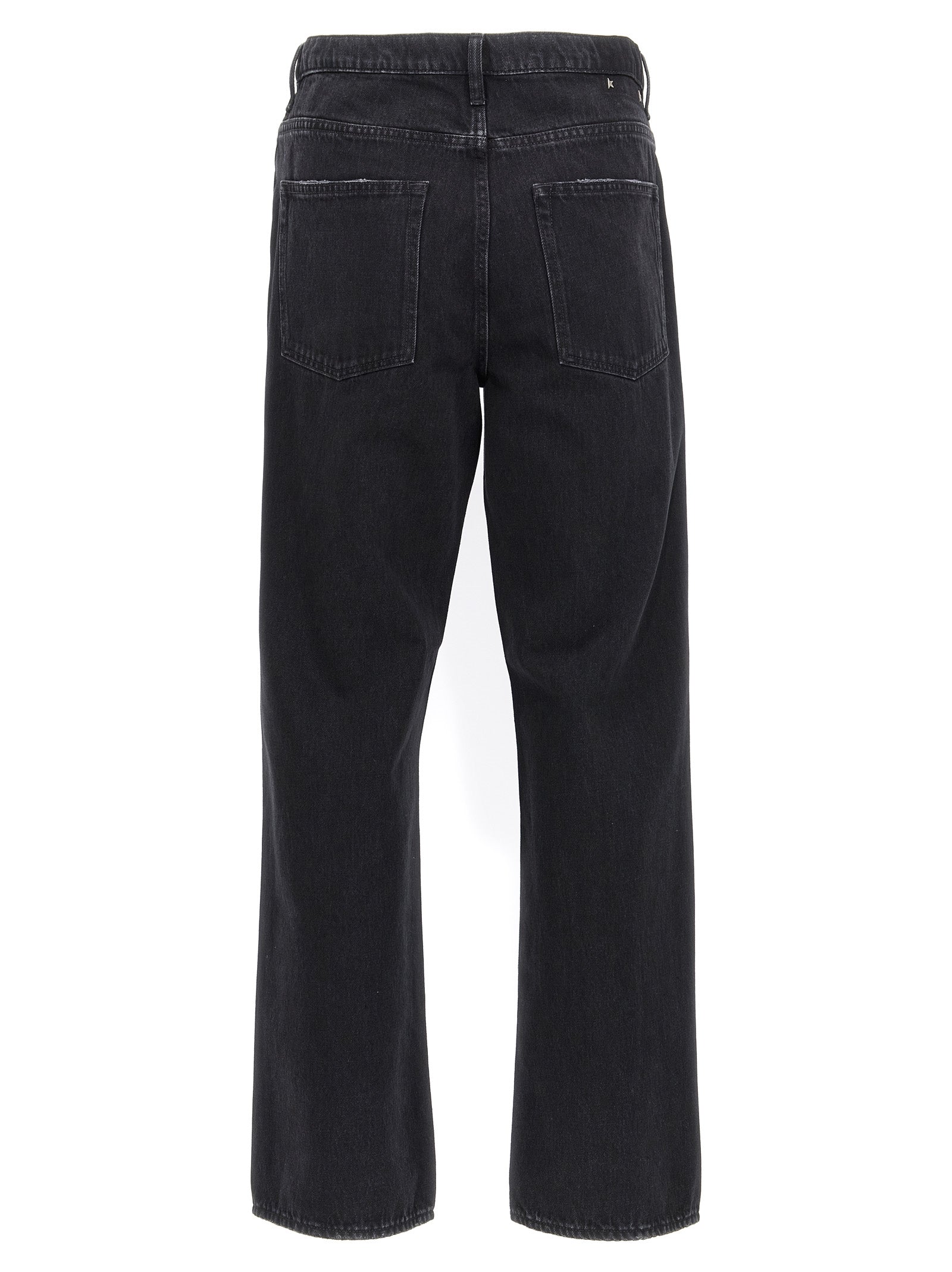 Golden Goose Black Cotton Straight-Leg Jeans Golden Goose