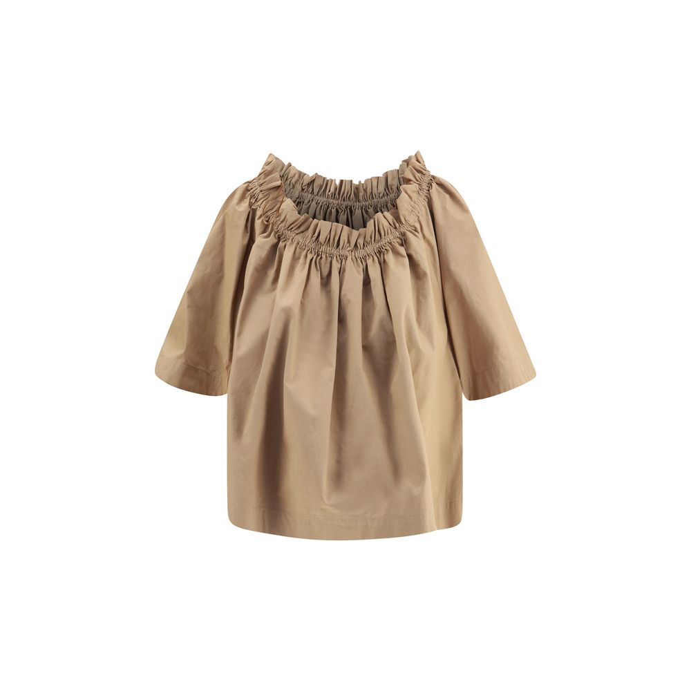 Saint Laurent Beige Cotton Shortsleeve Shirt Saint Laurent
