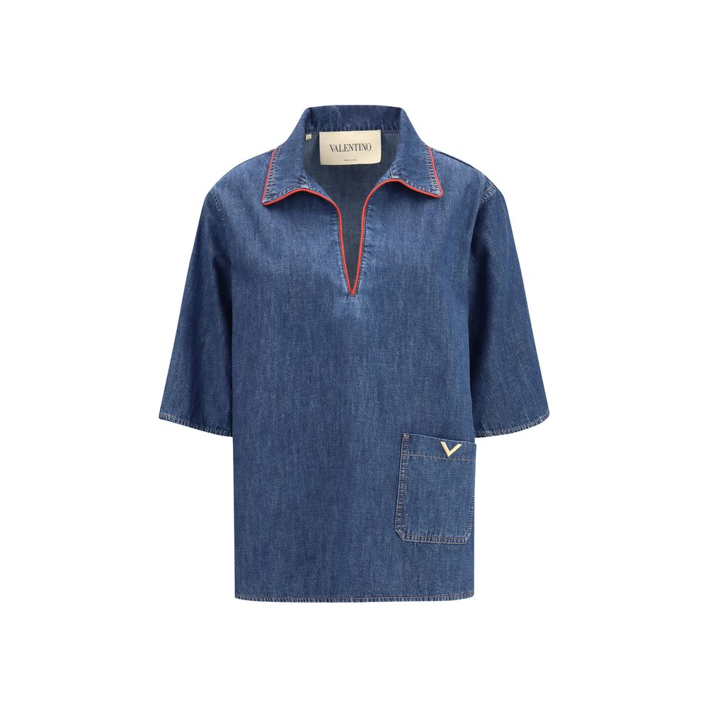 Valentino Garavani Blue Denim Shirt Valentino Garavani