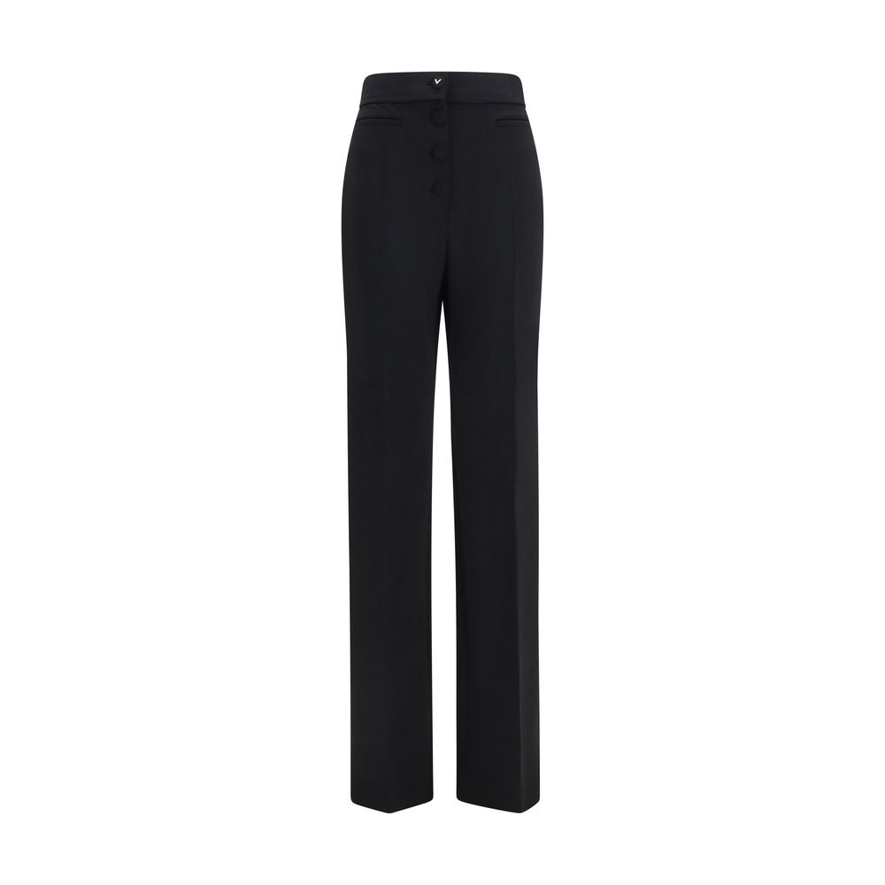 Valentino Garavani Black Wool Oves Aries Flared Pants Valentino Garavani