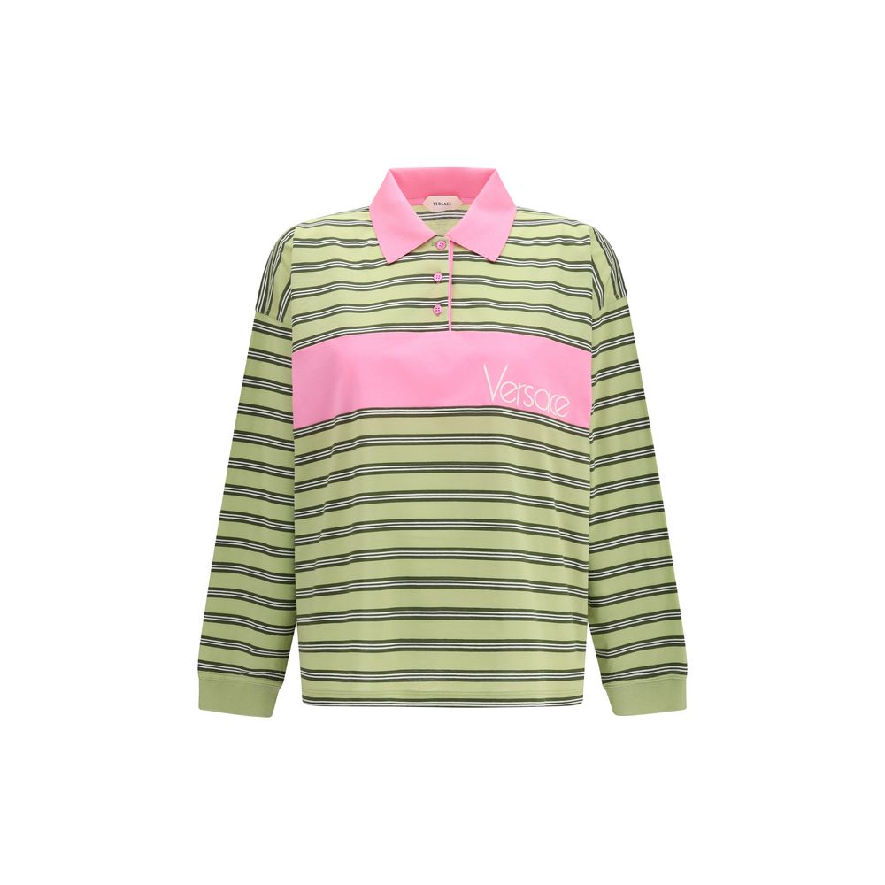 Versace Multicolor Cotton Polo Shirt Versace