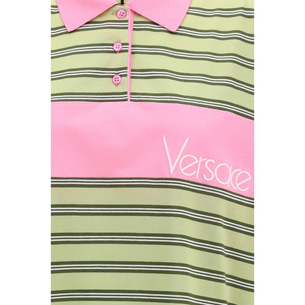 Versace Multicolor Cotton Polo Shirt Versace