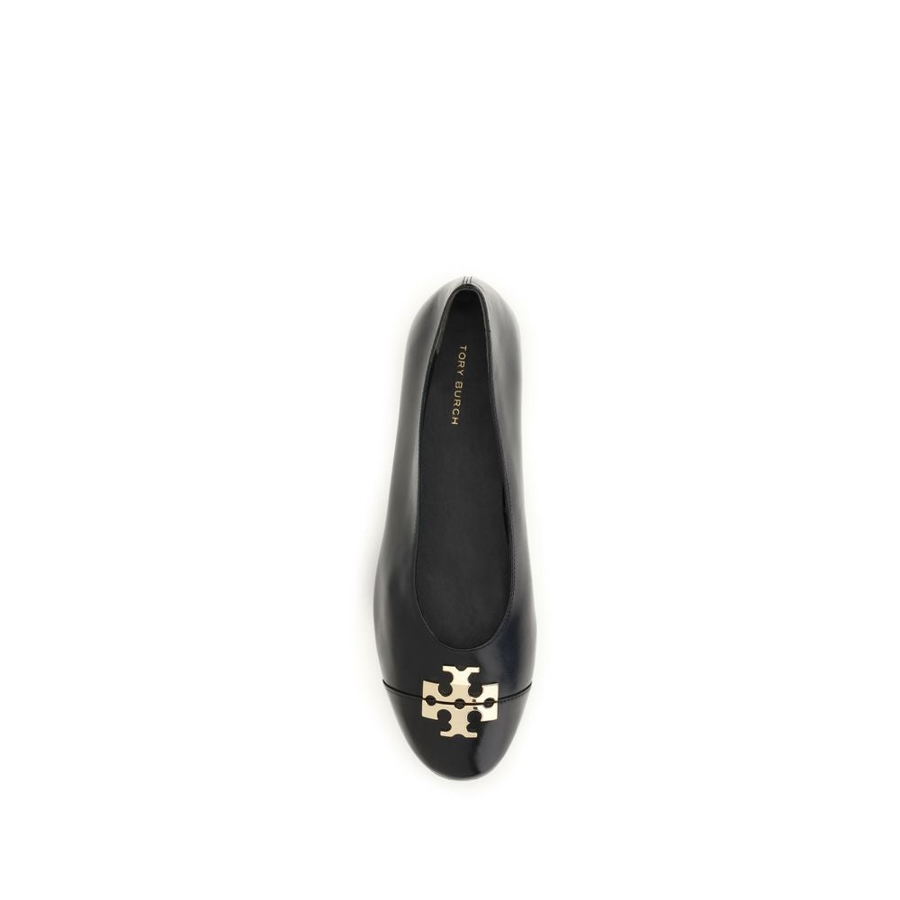 Tory Burch Black Calf Leather Bos Taurus Ballet Flats Tory Burch