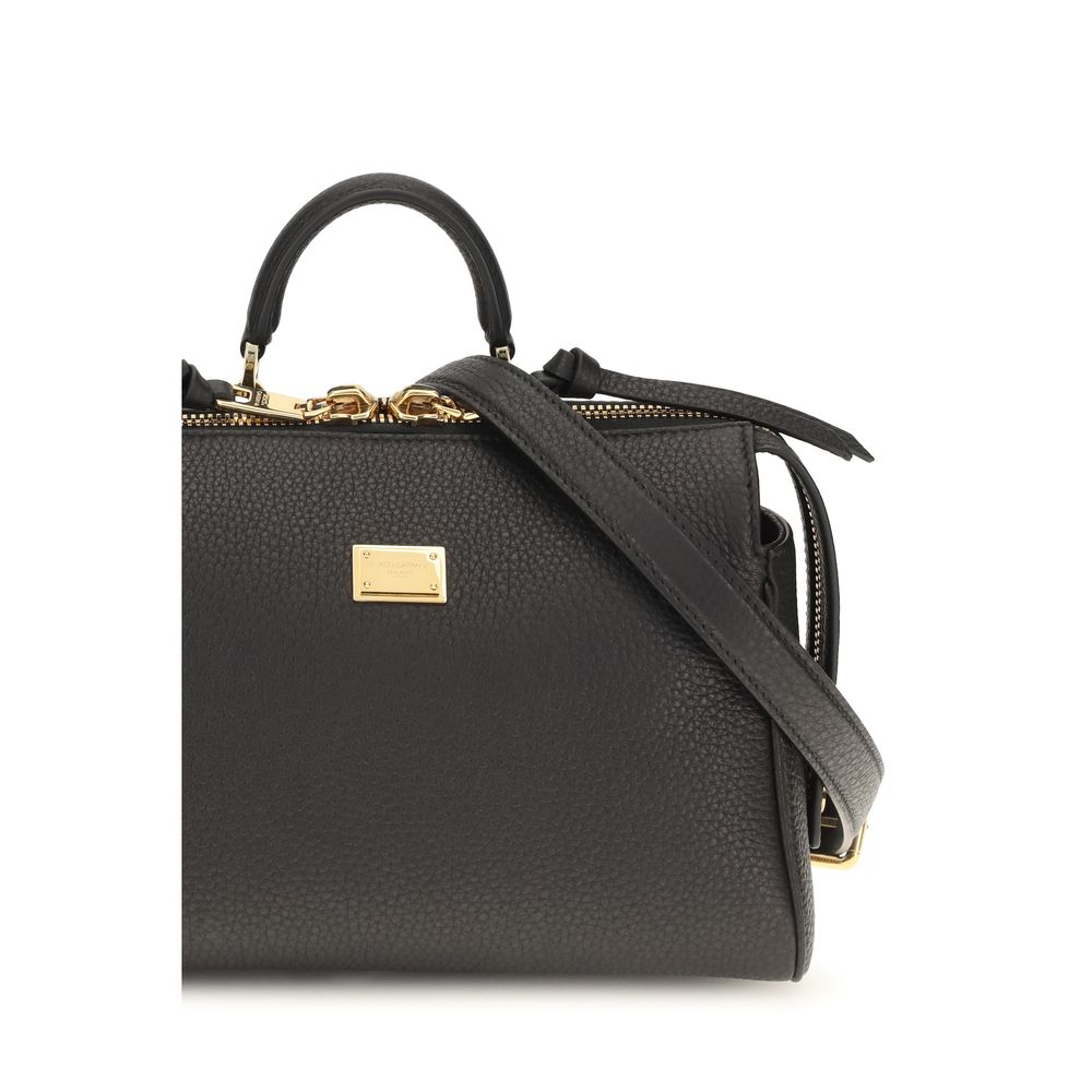Dolce & Gabbana Black Calf Leather Bos Taurus Handbag Dolce & Gabbana