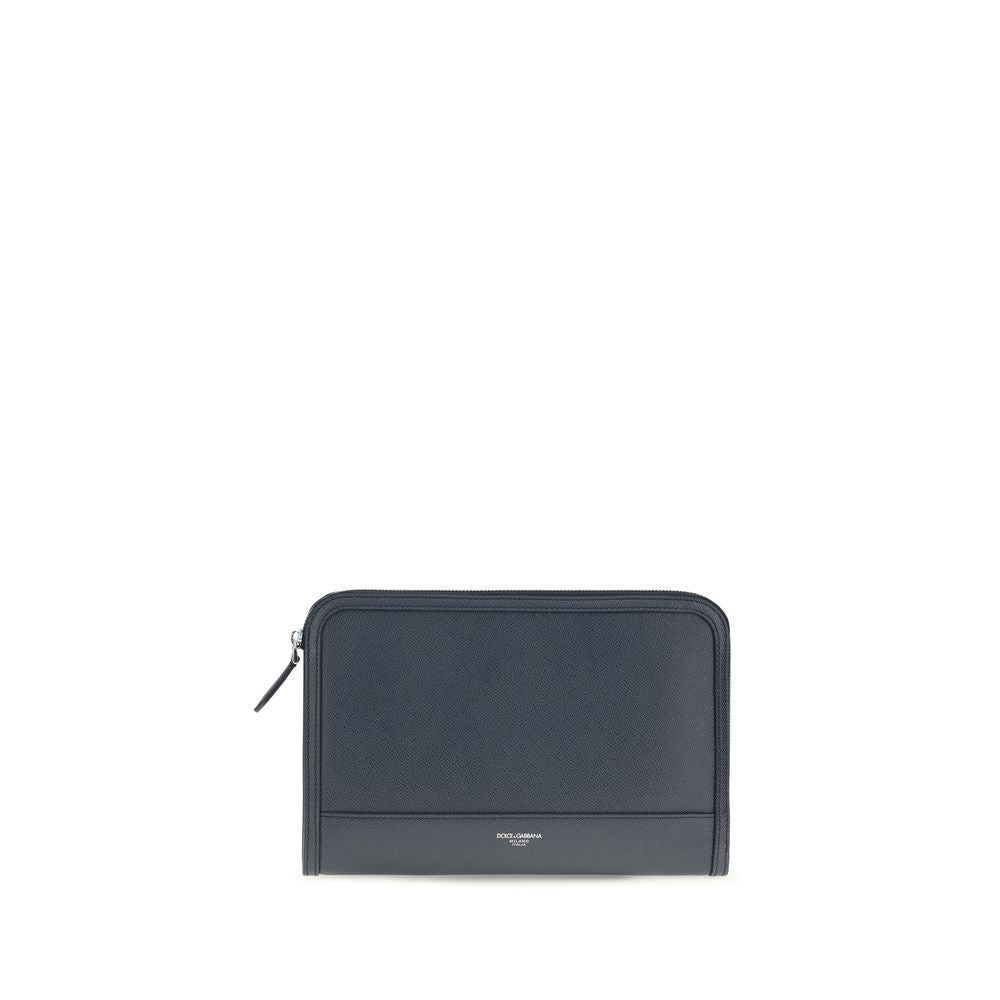 Dolce & Gabbana Blue Calf Leather Bos Taurus Wallet Dolce & Gabbana