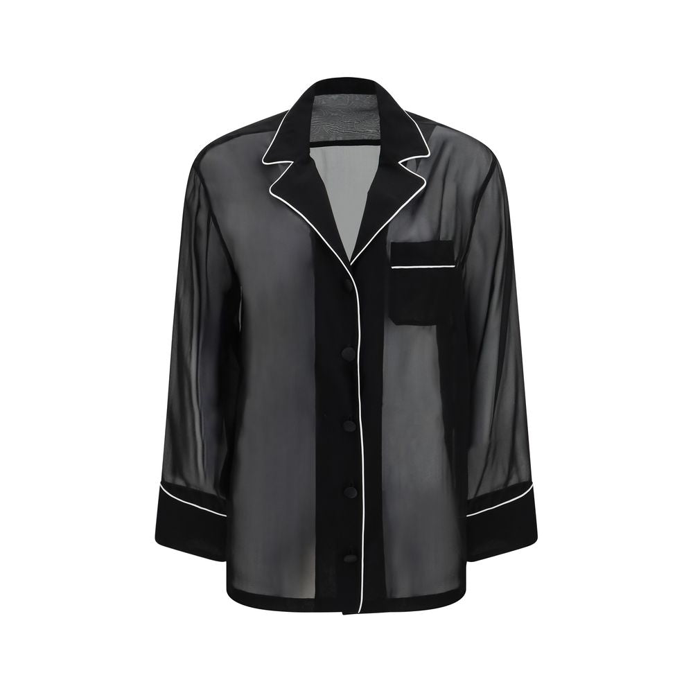 Dolce & Gabbana Black Silk Shirt Dolce & Gabbana
