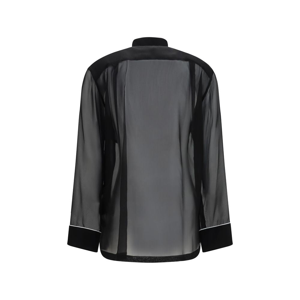Dolce & Gabbana Black Silk Shirt Dolce & Gabbana