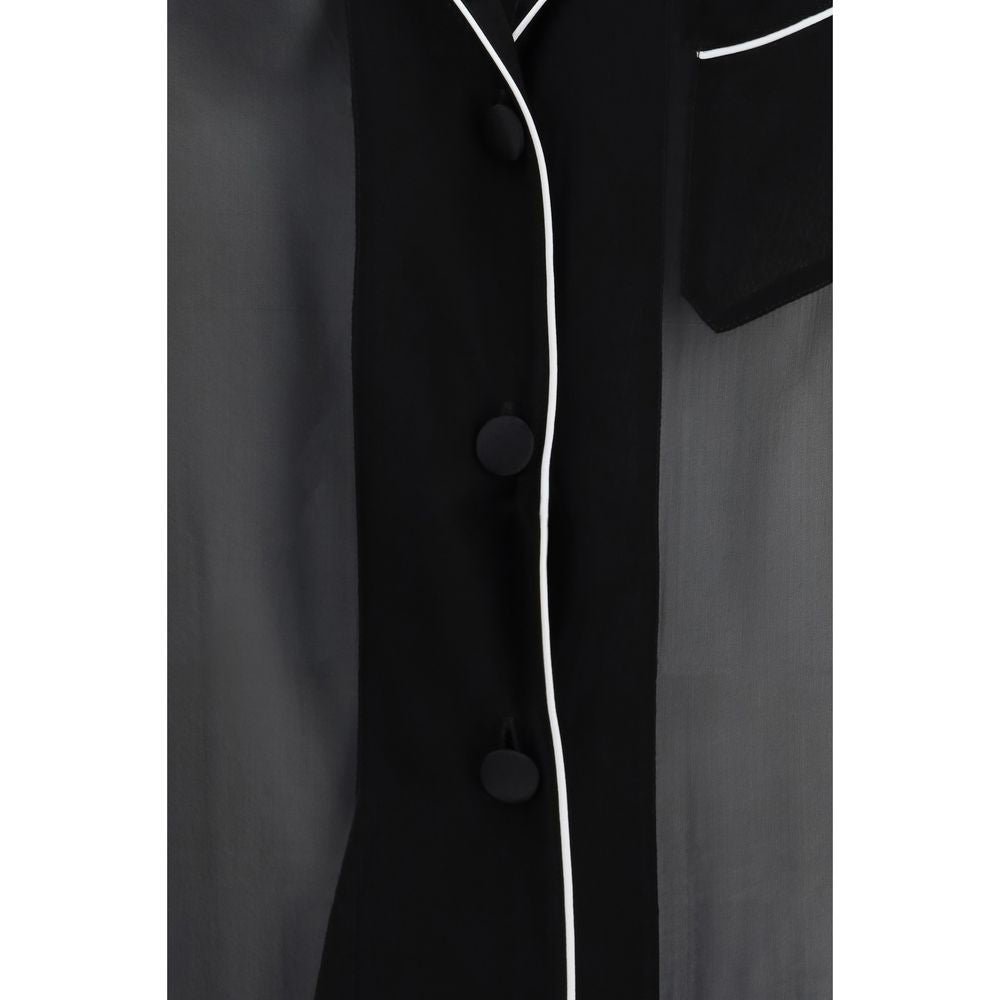 Dolce & Gabbana Black Silk Shirt Dolce & Gabbana