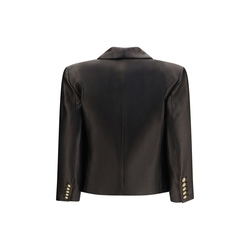 Balmain Black Lamb Ovis Aries Aries Leather Jacket Balmain