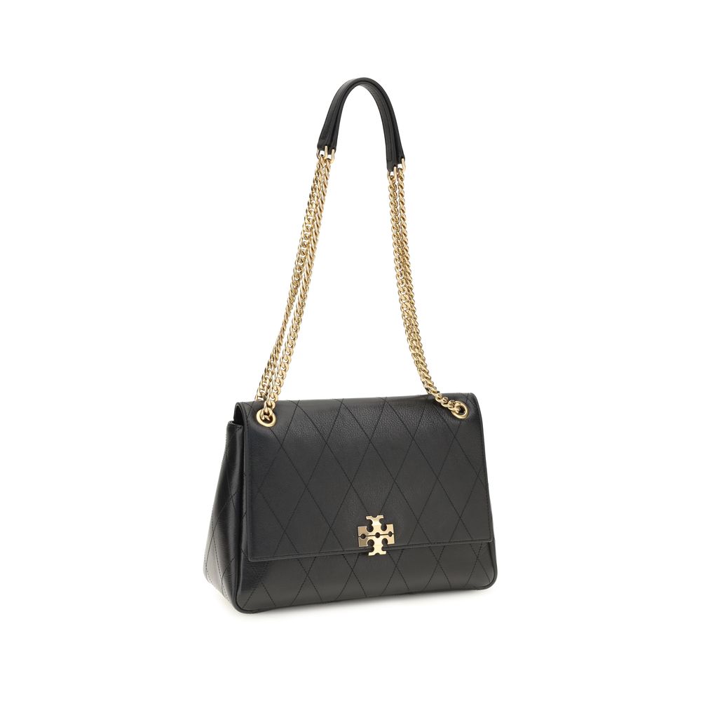 Tory Burch Black Calf Leather Bos Taurus Shoulder Bag Tory Burch