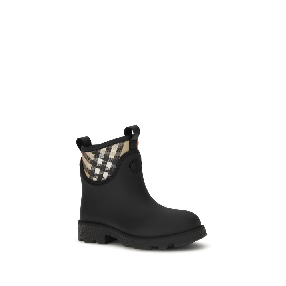Burberry Black Rubber Ankle Boots Burberry