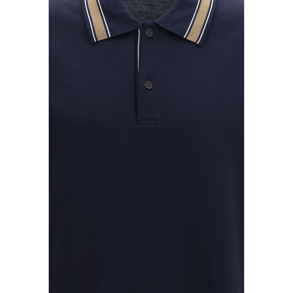 Ferragamo Blue Cotton Polo Shirt Ferragamo