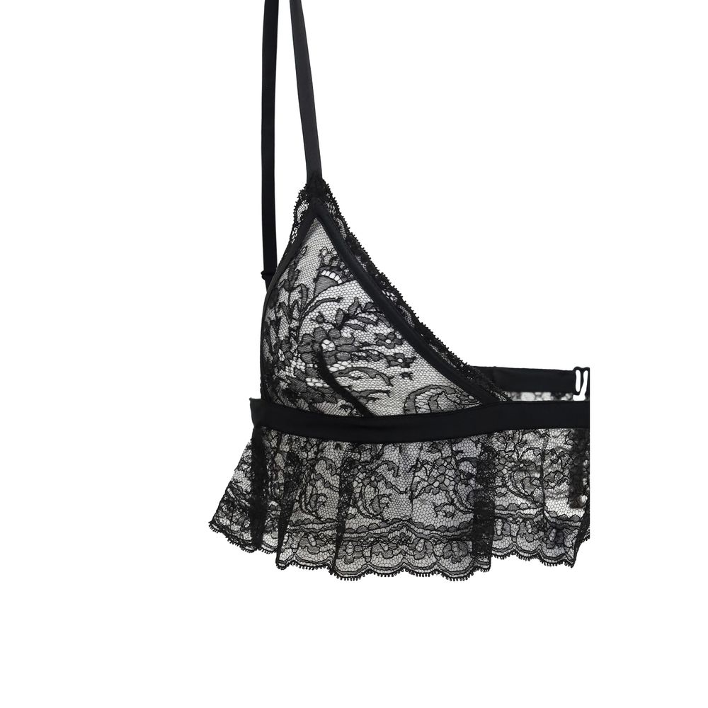 Dolce & Gabbana Black Cotton Bra Dolce & Gabbana