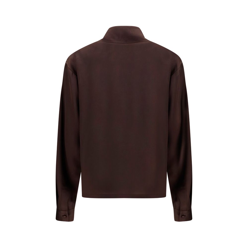 Tom Ford Brown Silk Dress Shirt Tom Ford