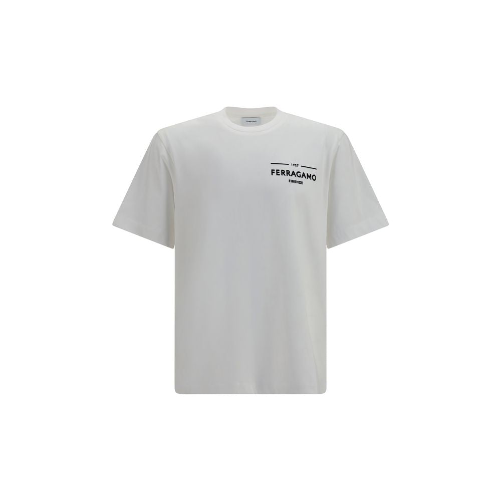 Ferragamo White Cotton T-Shirt Ferragamo