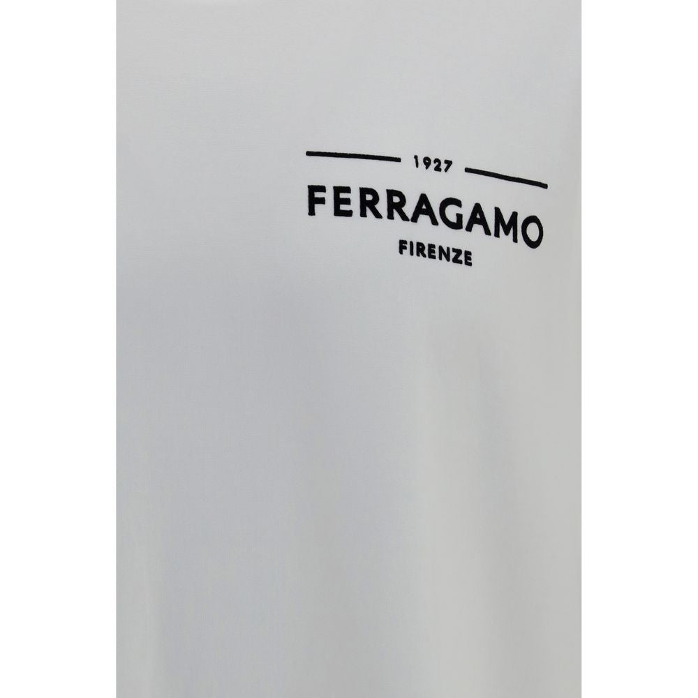 Ferragamo White Cotton T-Shirt Ferragamo