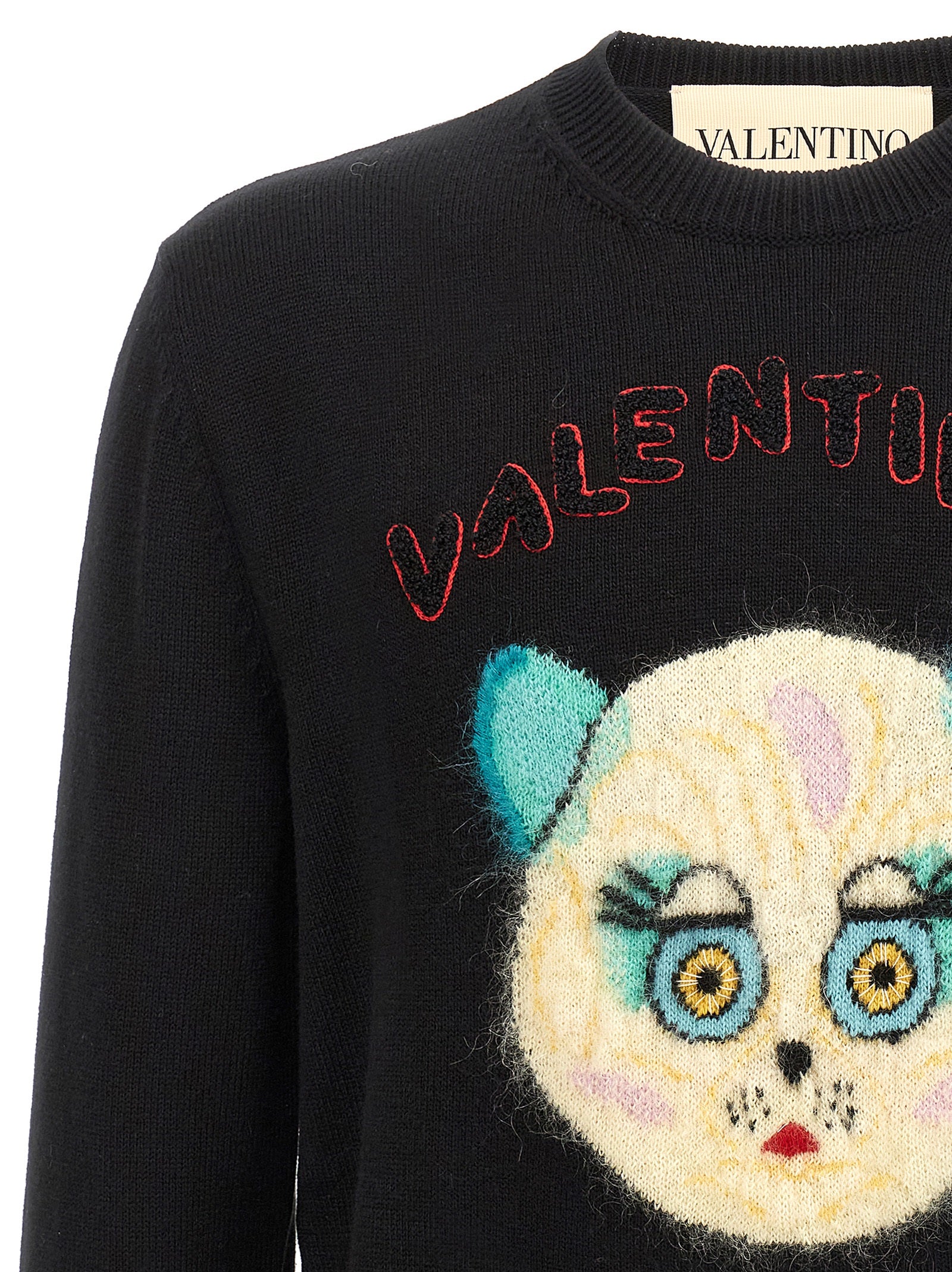 Valentino Garavani Black Cotton Cardigan Valentino Garavani