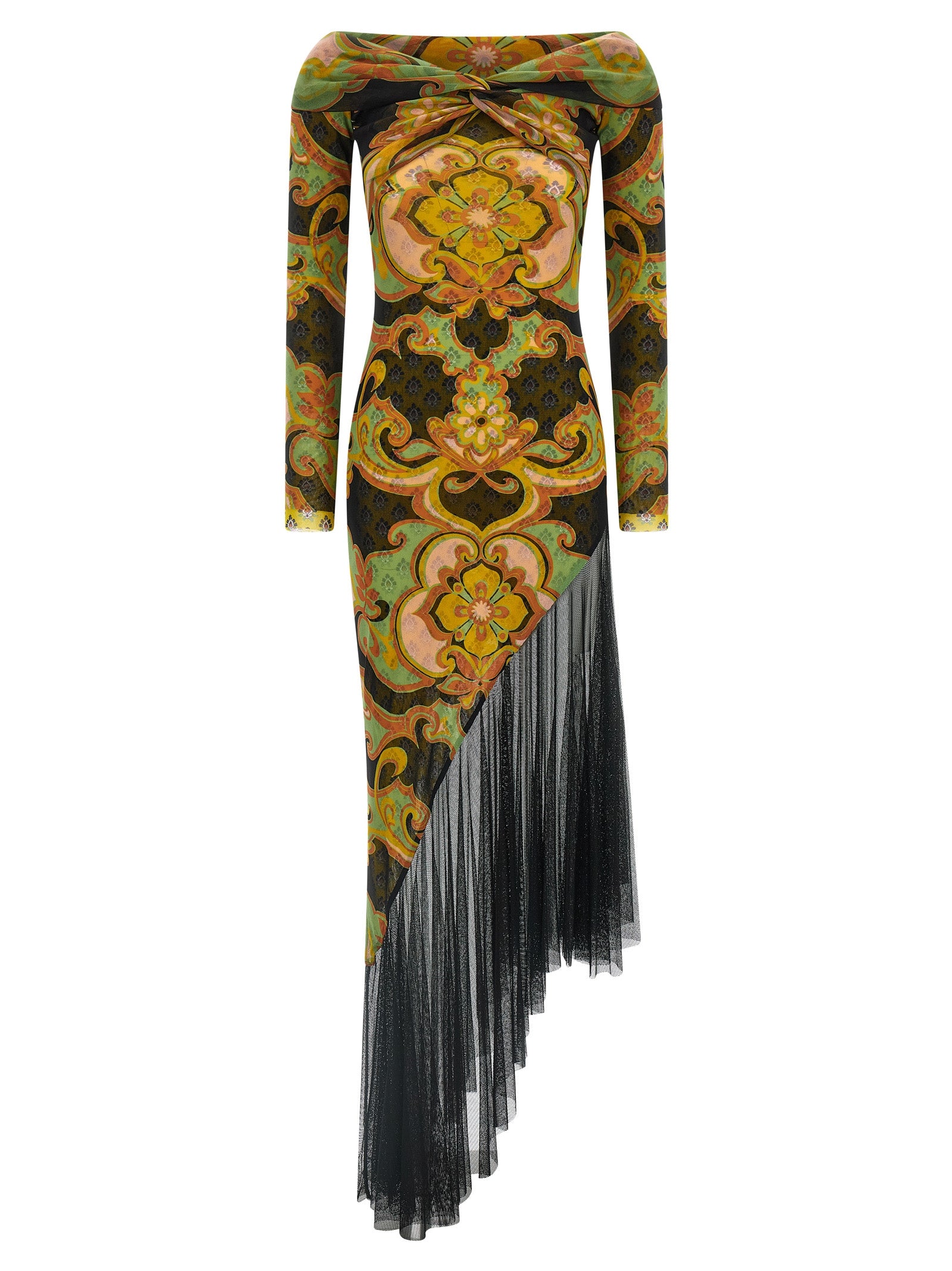 Etro Multicolor Viscose Midi Dress Etro