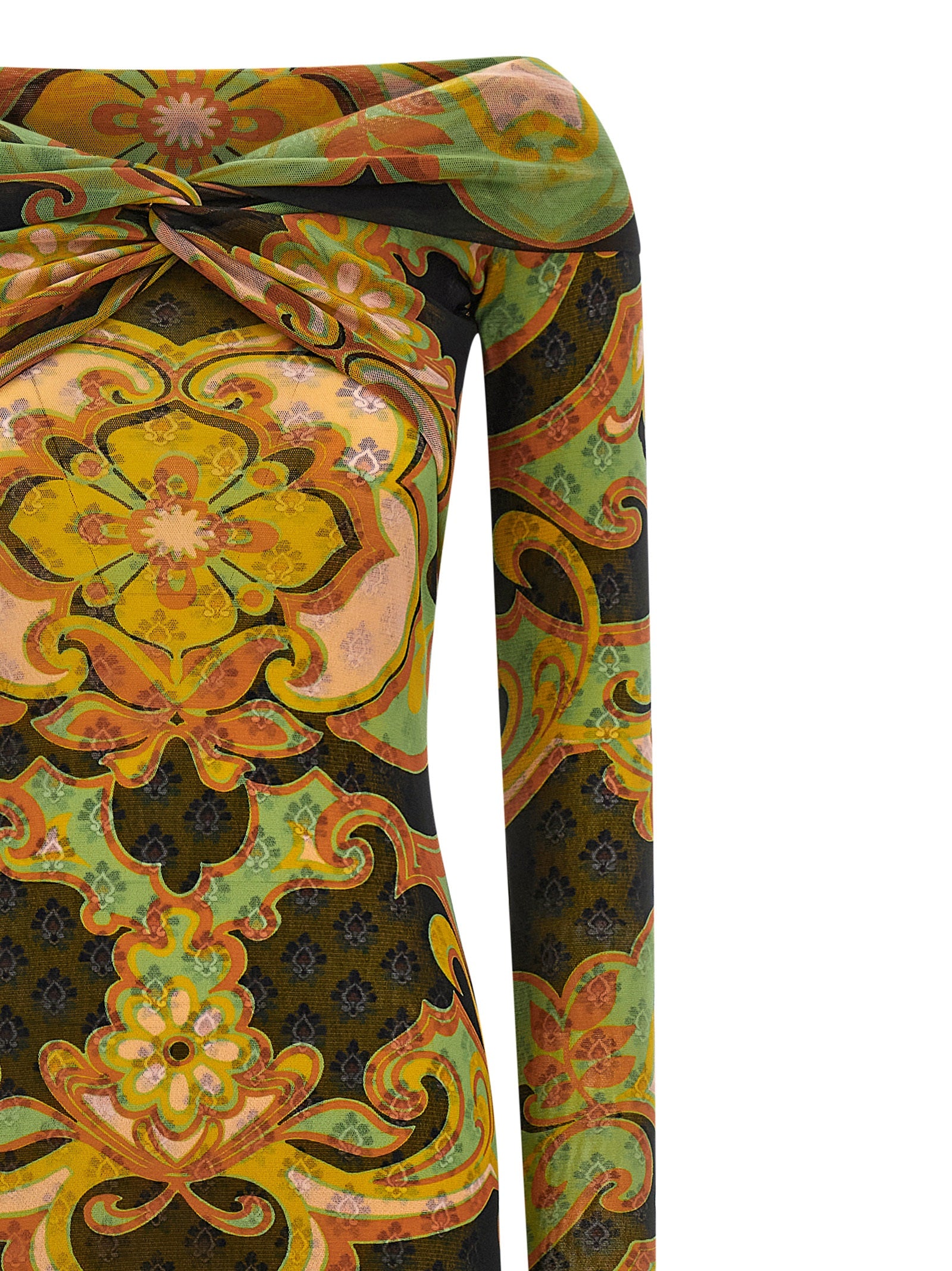Etro Multicolor Viscose Midi Dress Etro