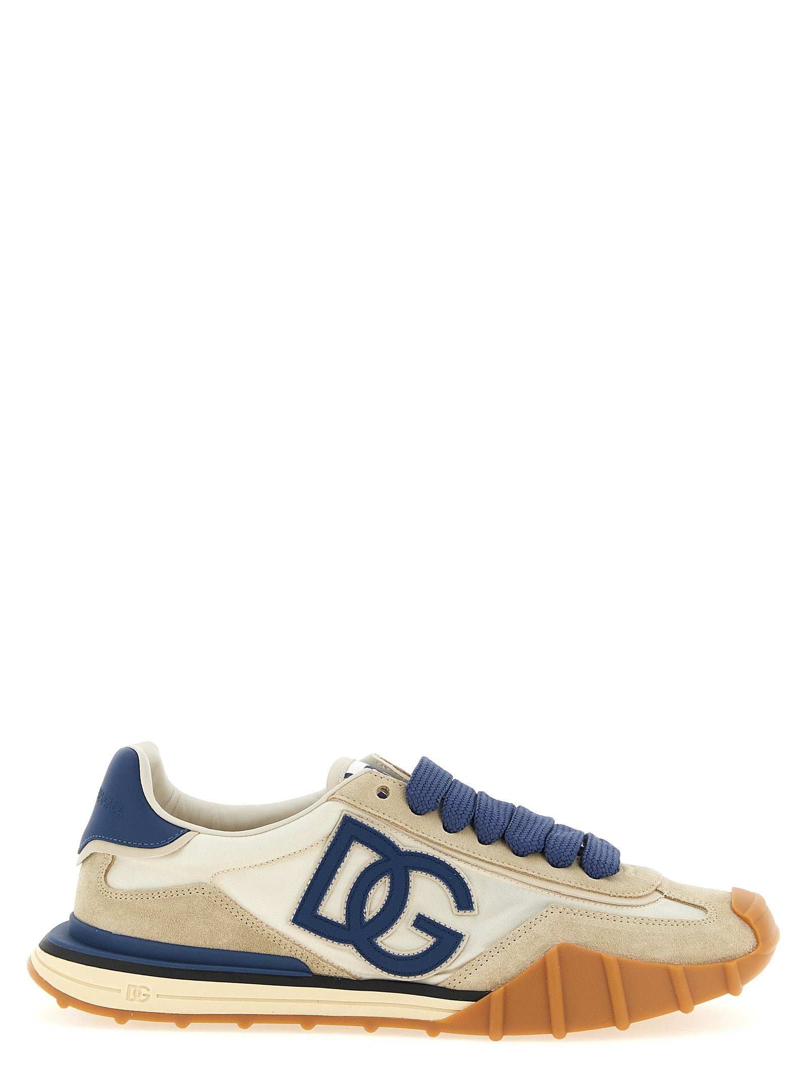 Dolce & Gabbana Blue Calfskin Athletic Sneakers Dolce & Gabbana