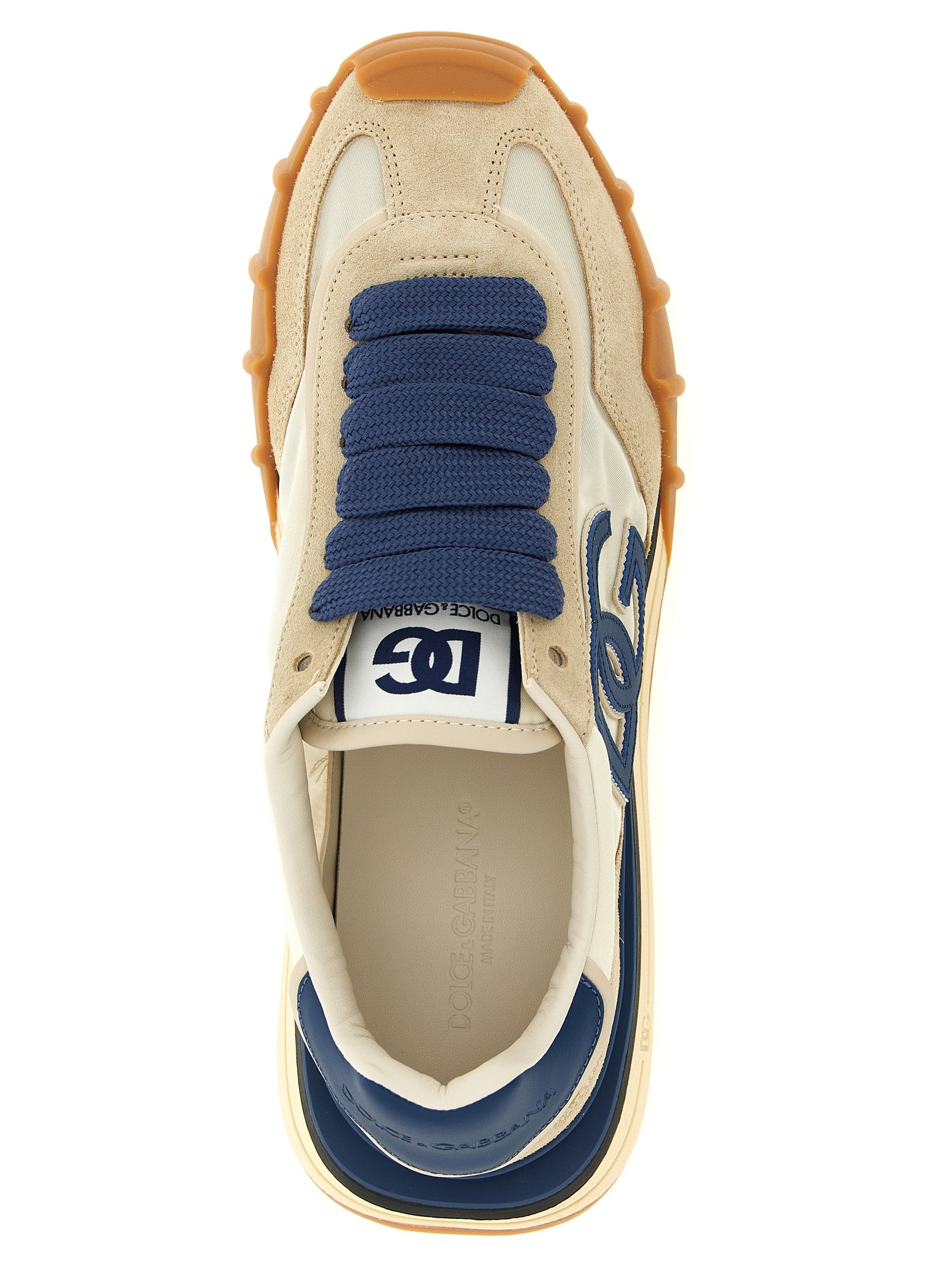 Dolce & Gabbana Blue Calfskin Athletic Sneakers Dolce & Gabbana