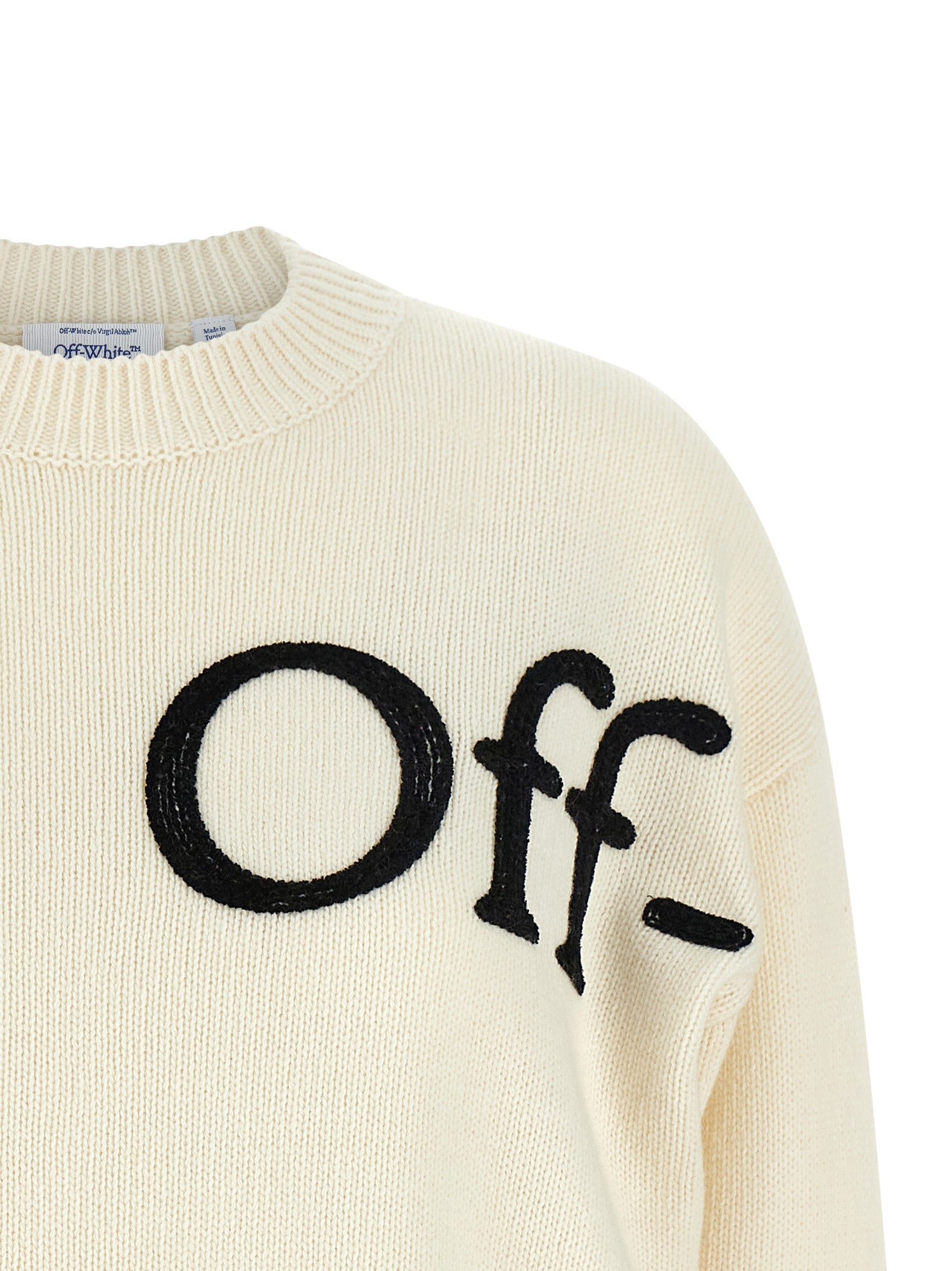 Off-White Bicolor Wool Cardigan Off-White