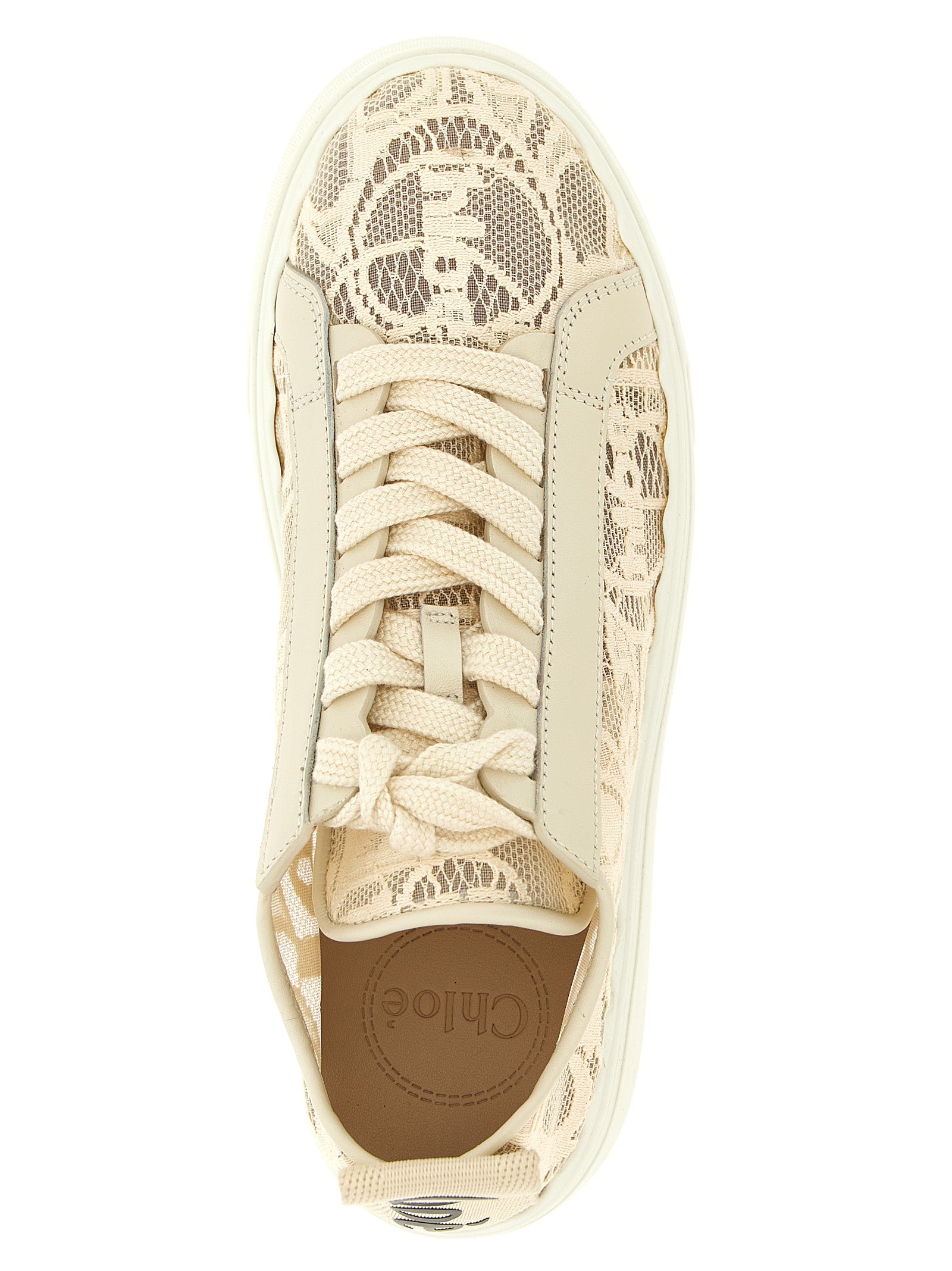 Chloé Beige Polyamide Low Top Sneakers Chloé