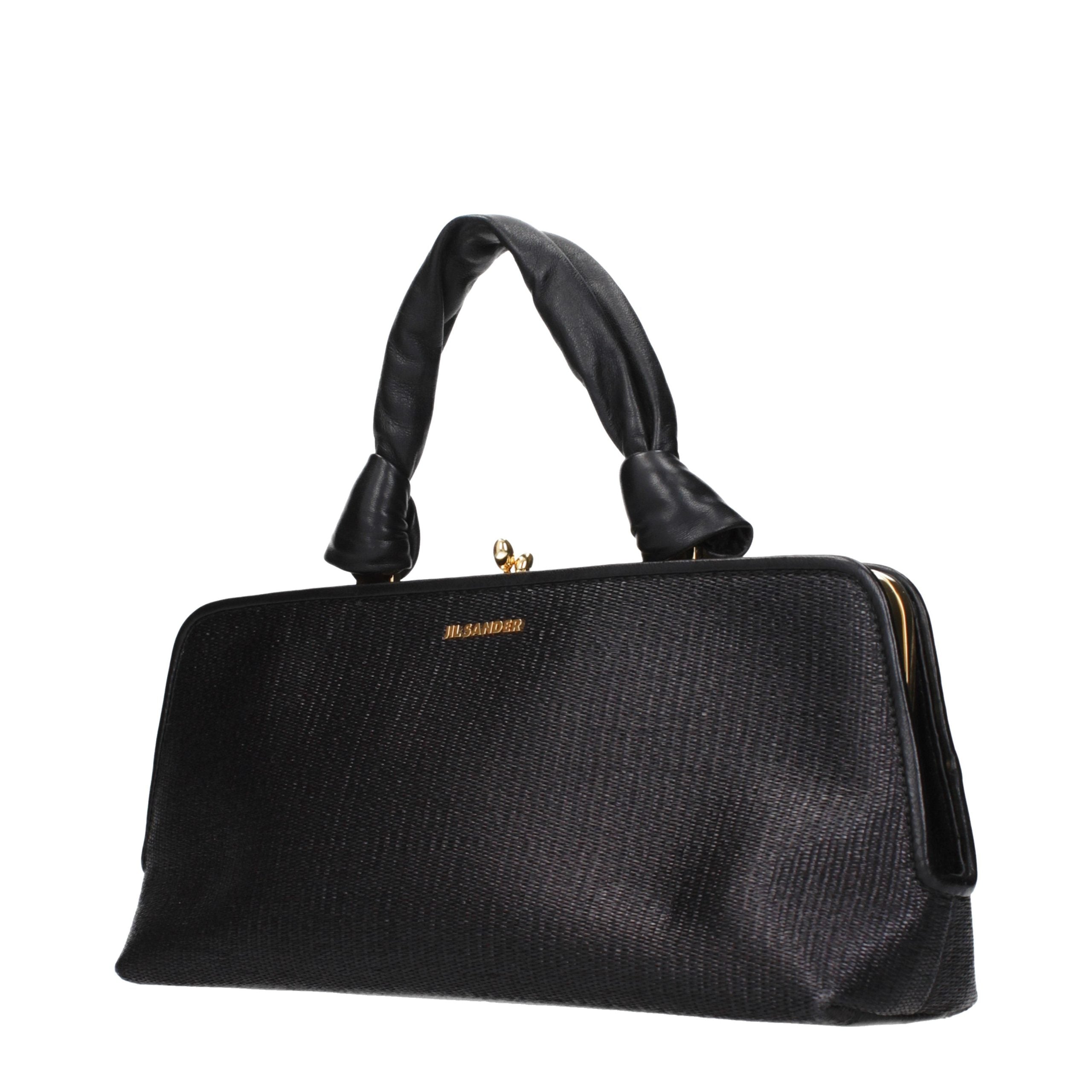 Jil Sander Black Raffia Handbag Jil Sander