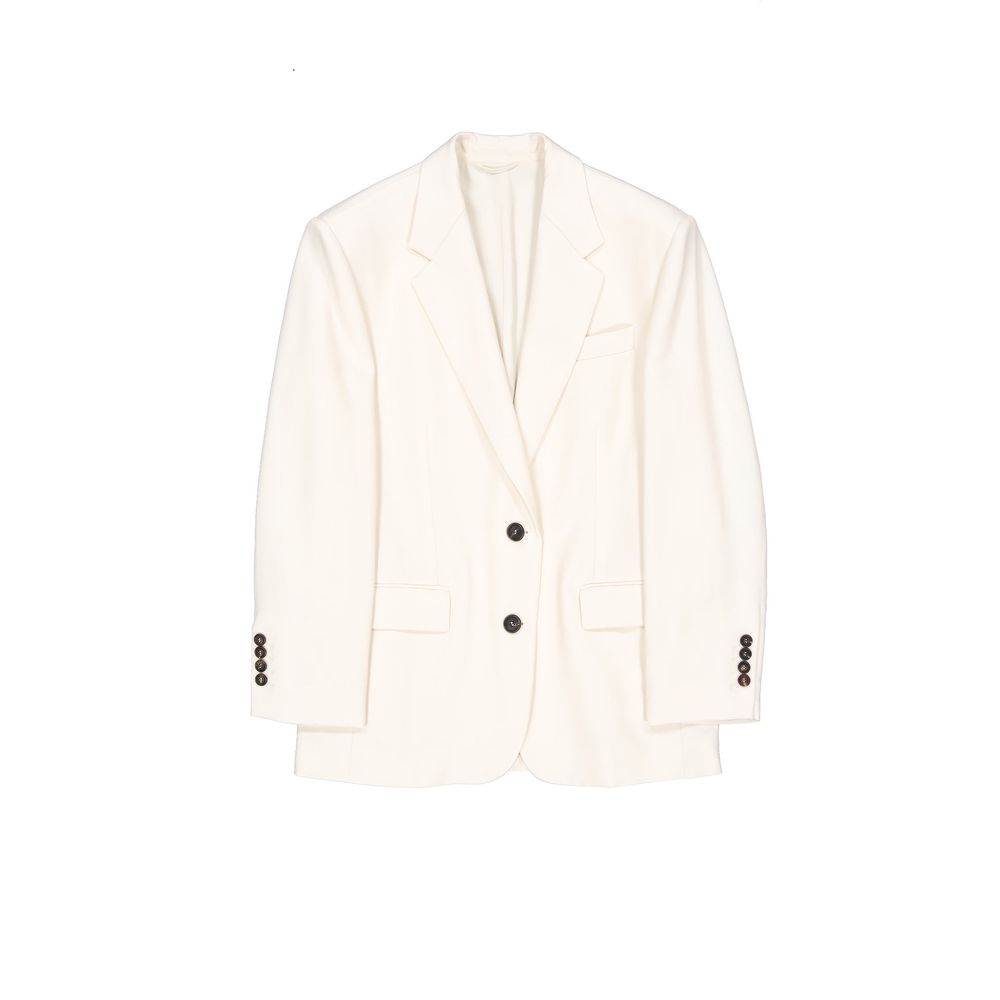 Brunello Cucinelli White Viscose Blazer Brunello Cucinelli