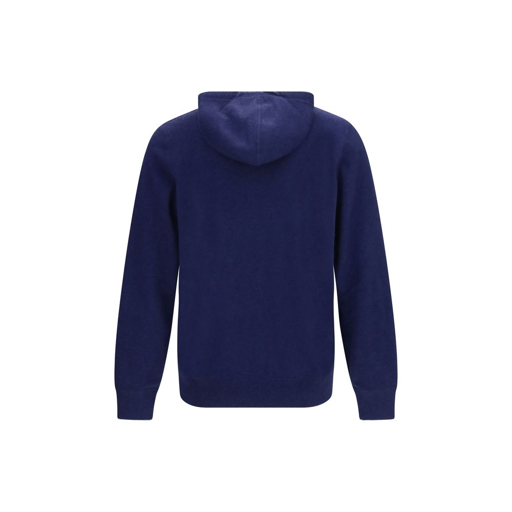 Brunello Cucinelli Blue Cashmere Sweatshirt Brunello Cucinelli