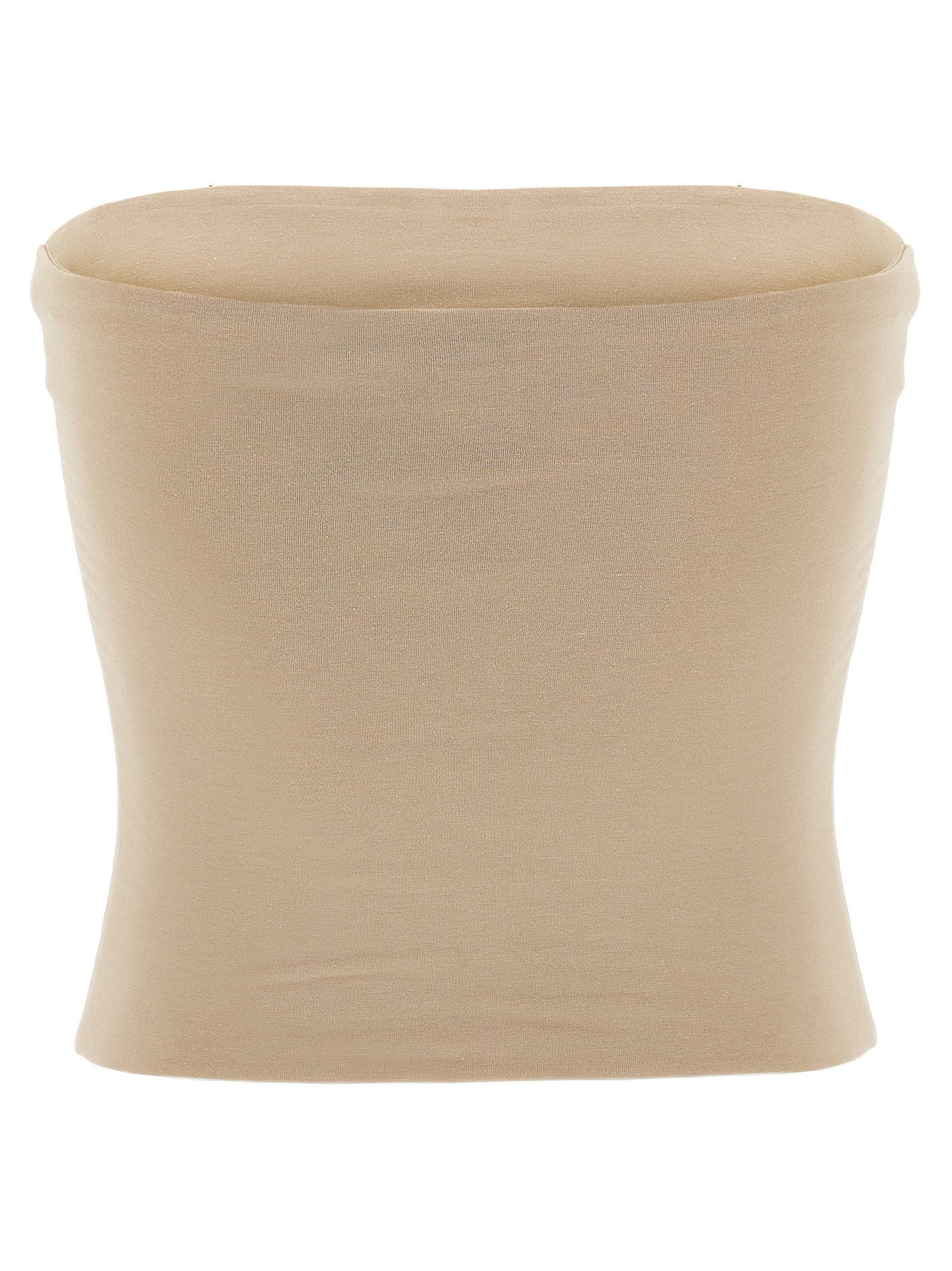 Brunello Cucinelli Beige Cotton Sleeveles T-Shirt Brunello Cucinelli