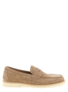 Brunello Cucinelli Beige Calfskin Slip-On Loafers Brunello Cucinelli